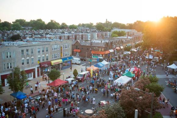 The crowd of thousands at The Food Trust's "Night Market - West Oak Lane", hosted by S.Frosty | June 19, 2014